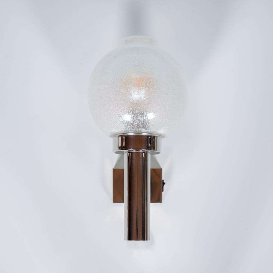 Image 1 of Set Space age wandlampen glas minimalist glass wall light