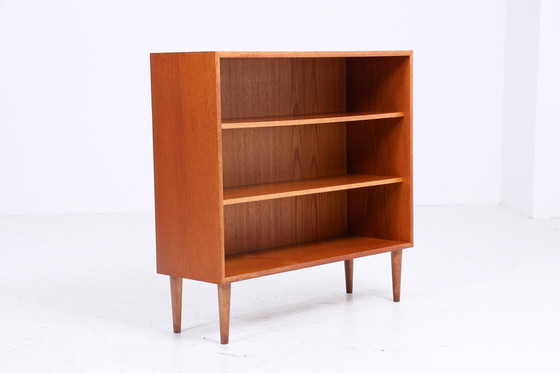 Image 1 of Open vintage teak ladekast | Mid Century kast jaren 60 | Vintage hal plank opslag retro hout