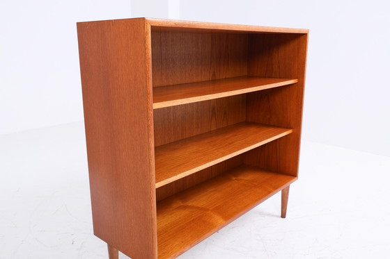 Image 1 of Open vintage teak ladekast | Mid Century kast jaren 60 | Vintage hal plank opslag retro hout