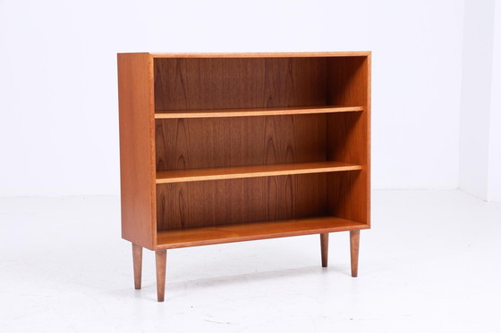 Image 1 of Open vintage teak ladekast | Mid Century kast jaren 60 | Vintage hal plank opslag retro hout