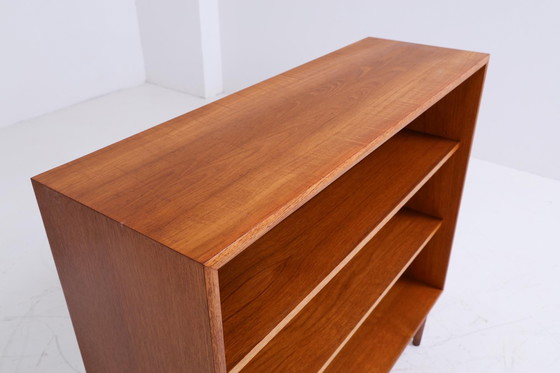 Image 1 of Open vintage teak ladekast | Mid Century kast jaren 60 | Vintage hal plank opslag retro hout