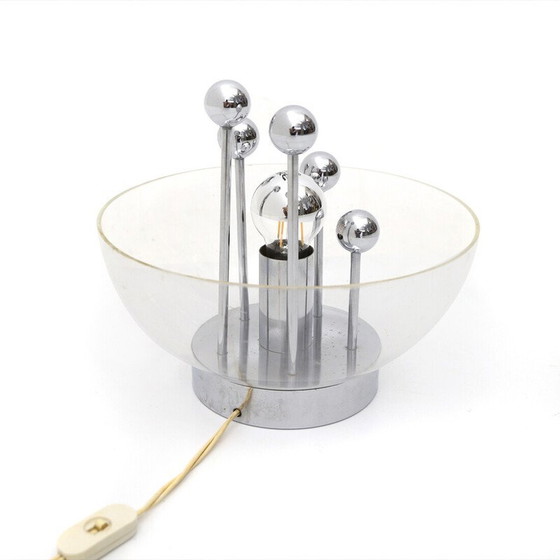 Image 1 of Vintage tafellamp van verchroomd metaal en methacrylaat, jaren 1960