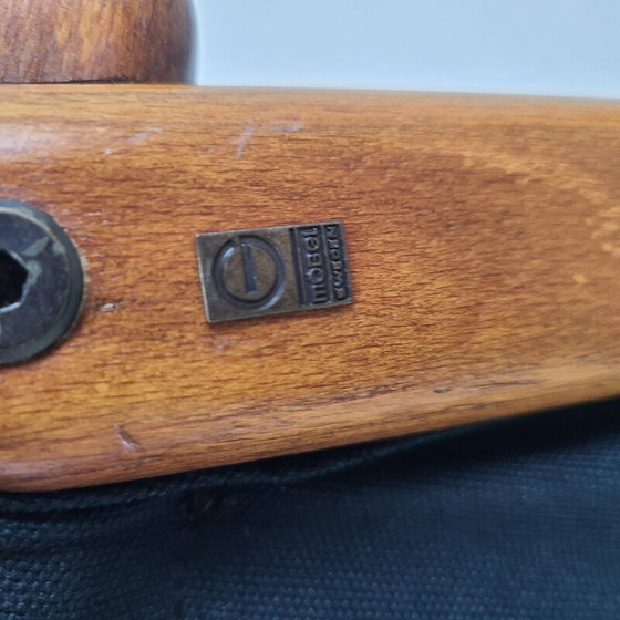 Image 1 of Vintage teakhouten en lederen fauteuil voor Göte Møbler, Zweden 1970