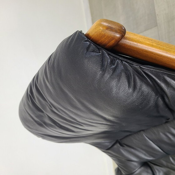 Image 1 of Vintage teakhouten en lederen fauteuil voor Göte Møbler, Zweden 1970