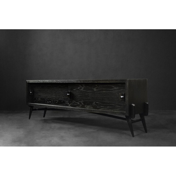 Image 1 of Vintage donker eiken dressoir, 1960