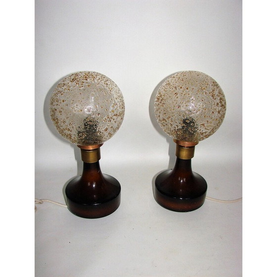 Image 1 of Paar vintage keramische lampen van Hustad, 1960