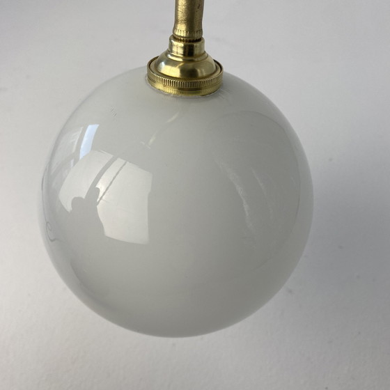 Image 1 of Antieke Opklapbare Lamp & Vintage Opaline