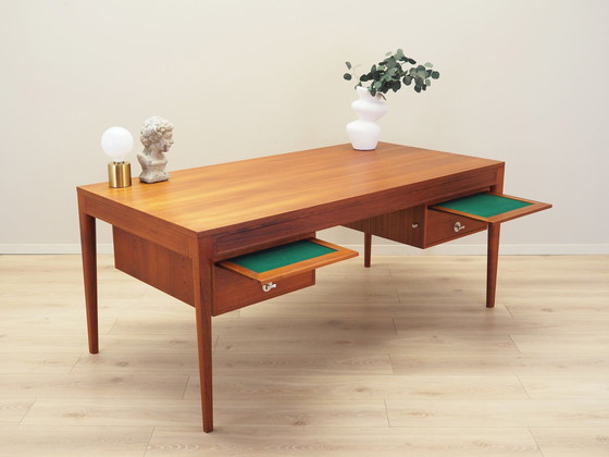 Image 1 of Teakhouten bureau, Deens ontwerp, 1970S, Ontwerper: Finn Juhl, Fabrikant: Frankrijk & Zoon