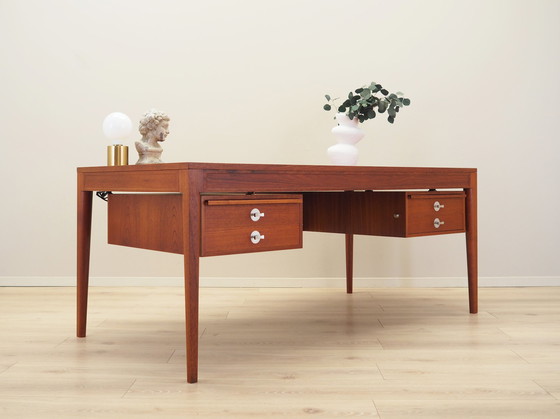 Image 1 of Teakhouten bureau, Deens ontwerp, 1970S, Ontwerper: Finn Juhl, Fabrikant: Frankrijk & Zoon