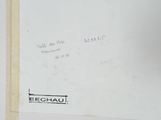 Image 1 of "Table Des Feès. Fresnicourt" 1973. - Eugène Eechaut (1928-2019)