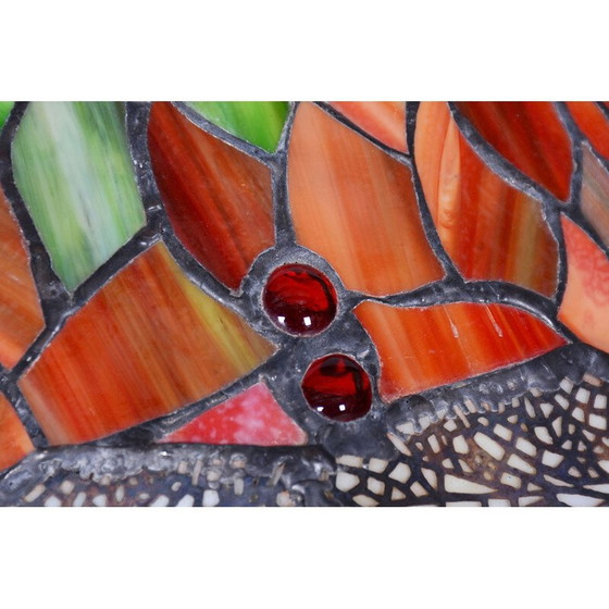 Image 1 of Vintage Art Deco tafellamp in brons en glas, Frankrijk 1970