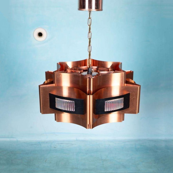 Image 1 of Space age koperen hanglamp Werner Schou design pendant