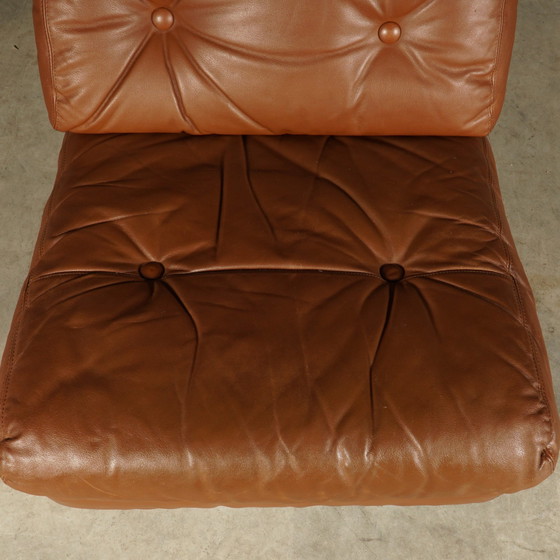 Image 1 of Set Van 4 Vintage Lederen Modulaire Fauteuils – Jaren 60