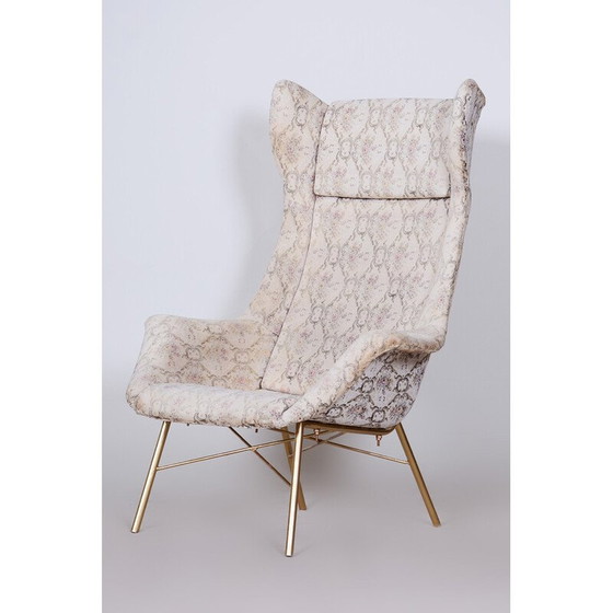 Image 1 of Mid-eeuwse Wing fauteuil in laminaat van Miroslav Navratil, 1950