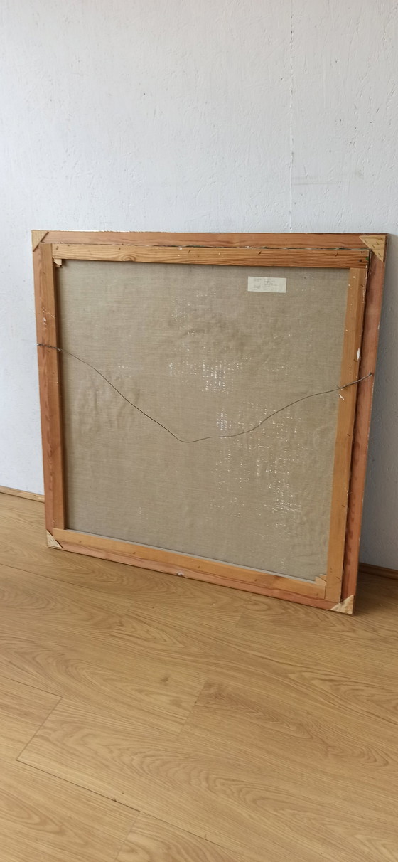 Image 1 of Barbara Urszula Piwarska - Unieke grote olieverf op vintage canvas