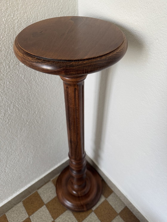 Image 1 of Vintage Gesneden Houten Zuil