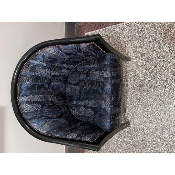 Image 1 of Vintage Art Deco fauteuil in gelakt hout