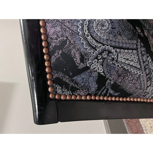 Vintage Art Deco fauteuil in gelakt hout