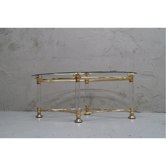 Image 1 of Vintage Italiaanse ovale salontafel, 1970