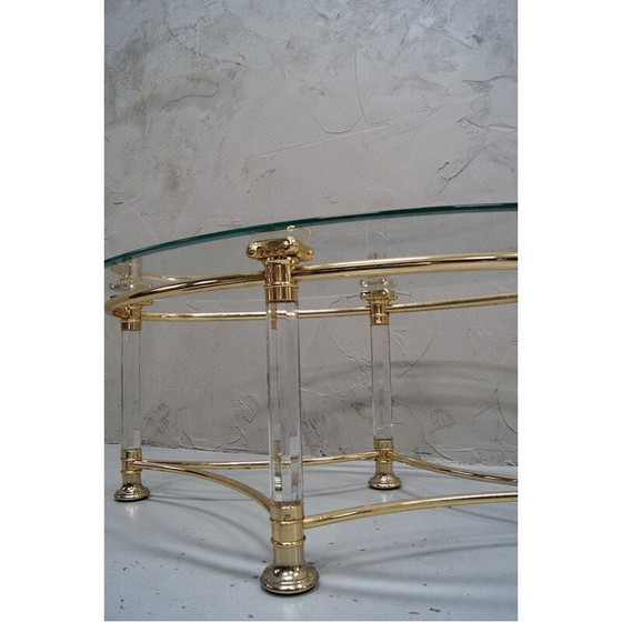 Image 1 of Vintage Italiaanse ovale salontafel, 1970