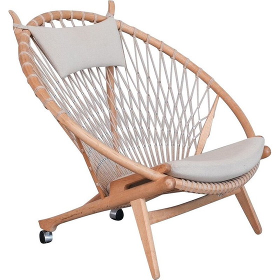 Image 1 of Deense mid-century cirkel fauteuil van Hans J Wegner voor Pp mobler, jaren 1980