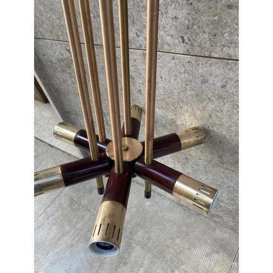 Image 1 of Vintage kroonluchter in messing, jaren 1970