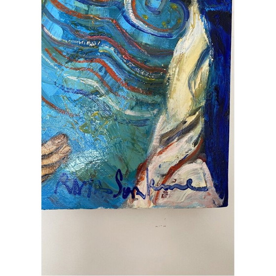 Image 1 of Vintage schilderij op canvas door Raya Sorkine