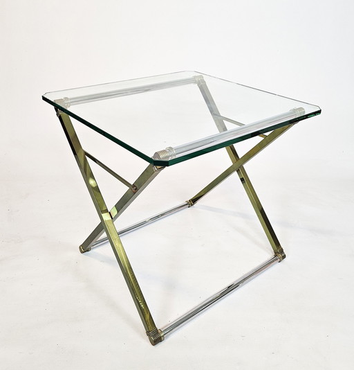 Ghyczy - Design Peter Ghyczy - Messing -  Glas - Side Table - Holland - 1960'S