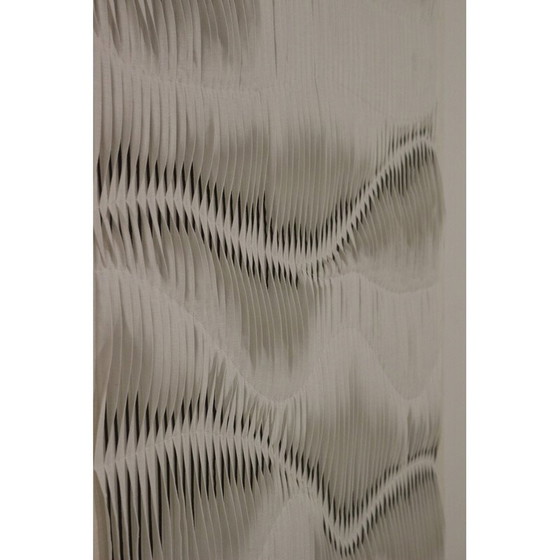 Image 1 of Vintage getextureerd schilderij golfeffect door plooien