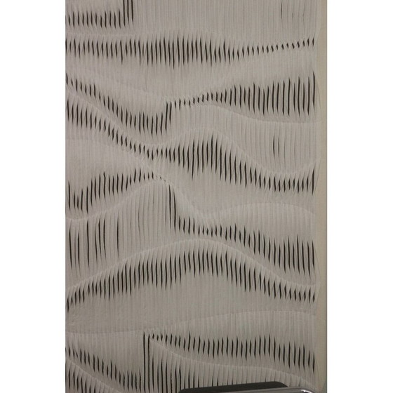 Image 1 of Vintage getextureerd schilderij golfeffect door plooien