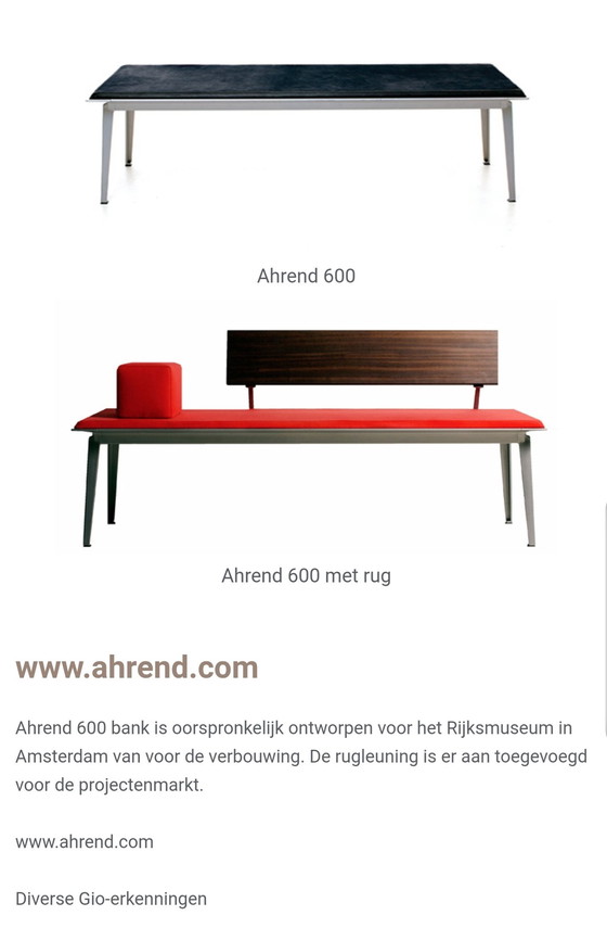 Image 1 of Ahrend 600 Museumbank - Design Bas Pruyser