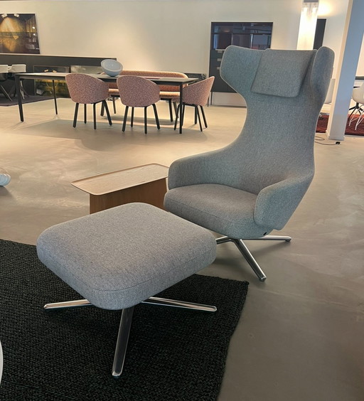 Vitra Grand Repos + Ottoman Stof Kvadrat Hallingdal Showmodel 