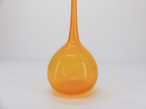 Image 1 of Gele Scandinavische Glazen Soliflore Vaas Xxl