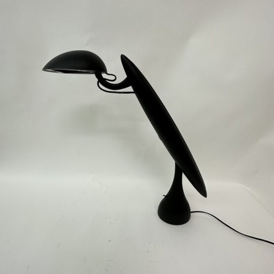 Image 1 of Heron zwarte lamp van Isao Hosoe voor Luxo, Postmodern, jaren 1980