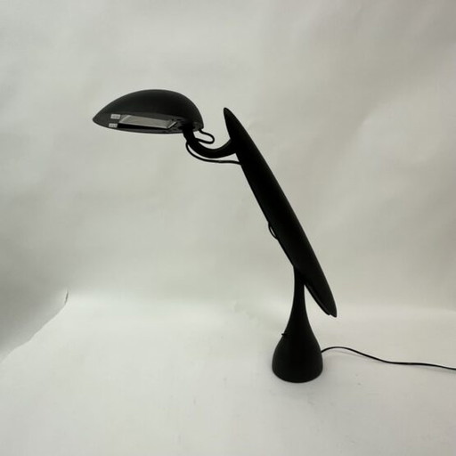 Heron zwarte lamp van Isao Hosoe voor Luxo, Postmodern, jaren 1980