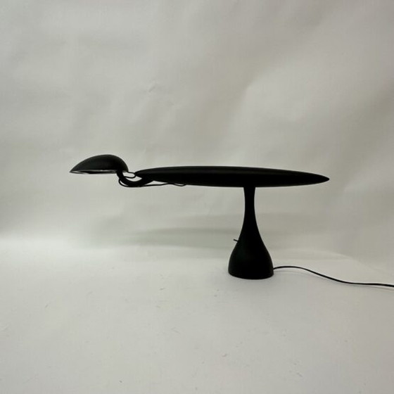 Image 1 of Heron zwarte lamp van Isao Hosoe voor Luxo, Postmodern, jaren 1980