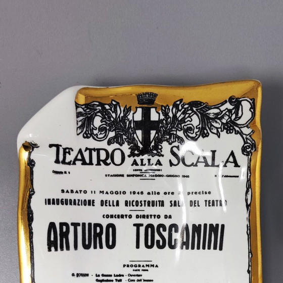 Image 1 of 1960 Catchall/Vide-Poche in porselein "Arturo Toscanini" van Piero Fornasetti. Gemaakt in Italië.