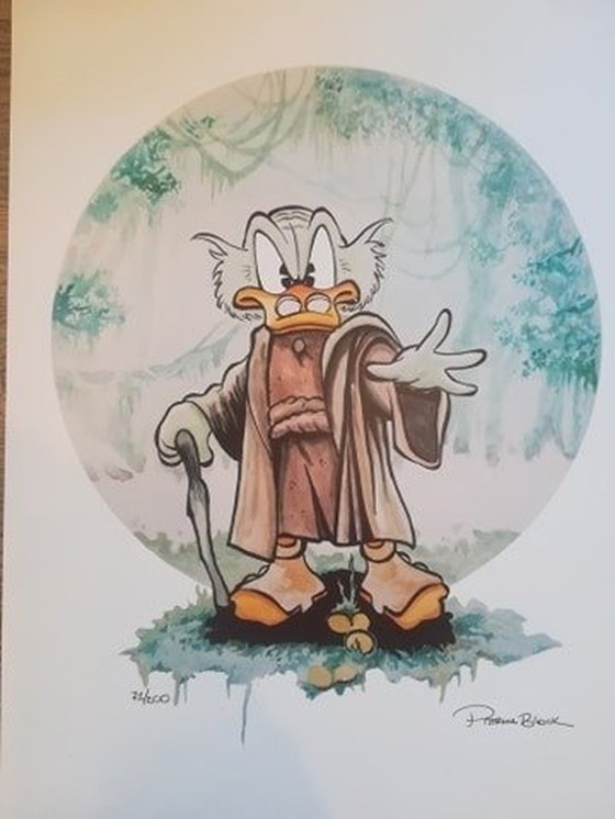 Image 1 of Disney, Star Wars "Meester Yoduck". Gesigneerd en genummerd.