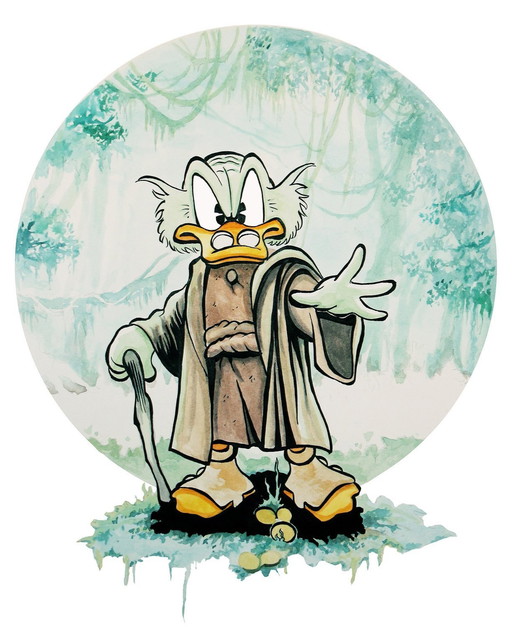 Disney, Star Wars "Meester Yoduck". Gesigneerd en genummerd.