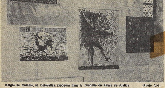 Image 1 of Wandtapijt Au Coq Delevallez 1967