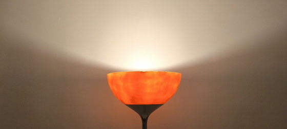 Image 1 of Prachtige authentieke staande lamp gesigneerd Harvey Guzzini 1970 Made In Italia