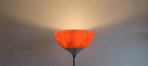 Image 1 of Prachtige authentieke staande lamp gesigneerd Harvey Guzzini 1970 Made In Italia