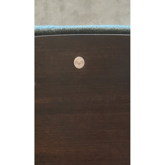 Image 1 of Vintage palissander en aluminium bureaustoel van Ico Parisi voor Mim Roma, Italië 1960