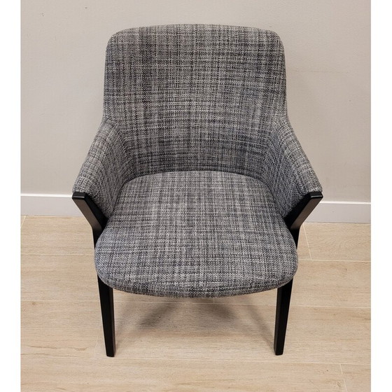 Image 1 of Vintage Kompass model stoel in zwart gelakt beuken van Roberto Tapinassi en Maurizio Manzoni voor Roche Bobois