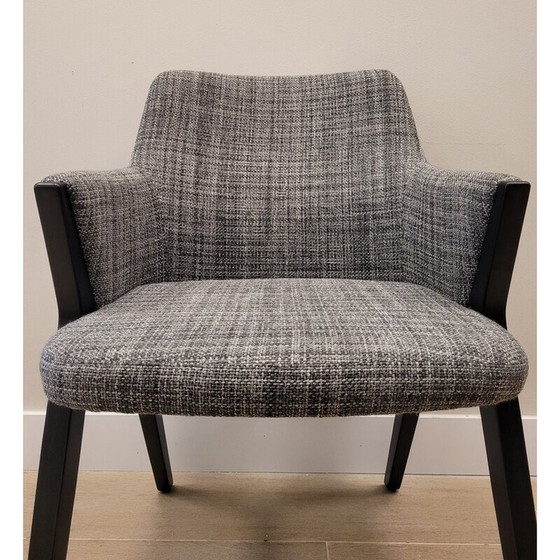 Image 1 of Vintage Kompass model stoel in zwart gelakt beuken van Roberto Tapinassi en Maurizio Manzoni voor Roche Bobois