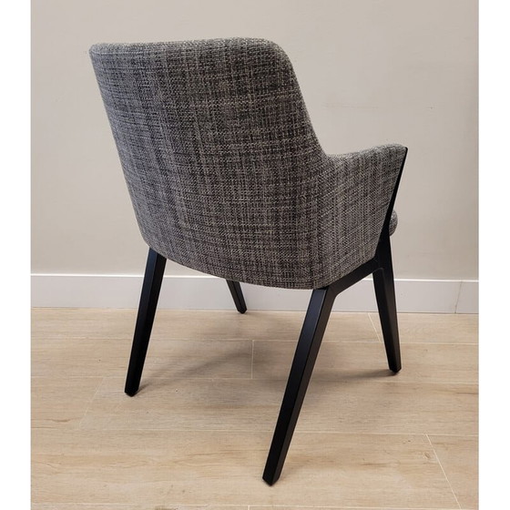 Image 1 of Vintage Kompass model stoel in zwart gelakt beuken van Roberto Tapinassi en Maurizio Manzoni voor Roche Bobois