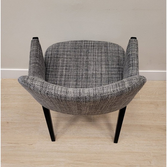 Image 1 of Vintage Kompass model stoel in zwart gelakt beuken van Roberto Tapinassi en Maurizio Manzoni voor Roche Bobois