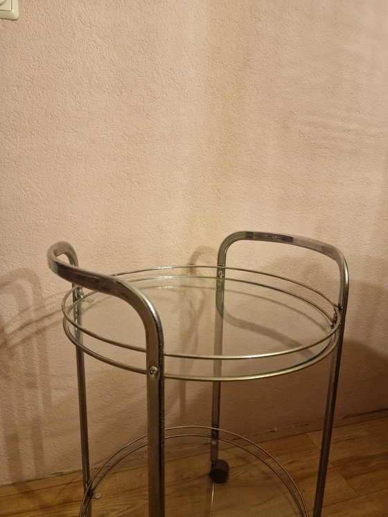 Image 1 of Vintage Bijzettafel Serveerwagen Trolley