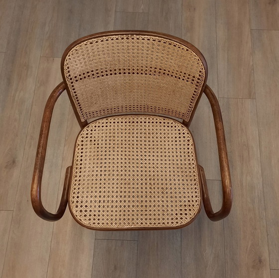 Image 1 of Set van 4 bruine No. 811 of Praagse stoelen van Ligna, 1970S