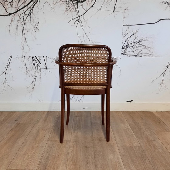 Image 1 of Set van 4 bruine No. 811 of Praagse stoelen van Ligna, 1970S